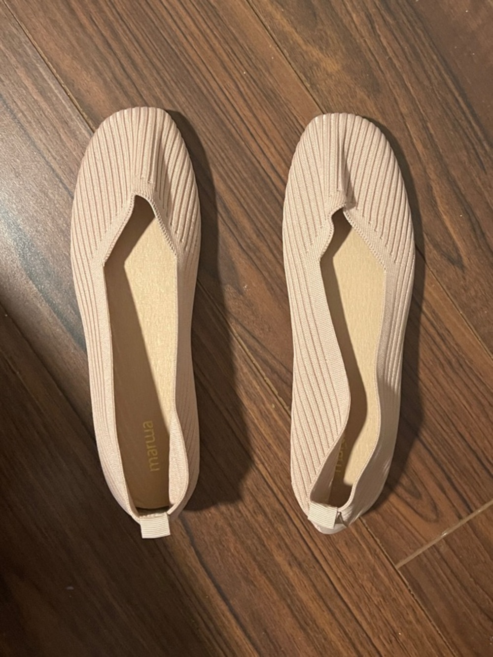 Marula Knit Ballet Flats in Blush Pink